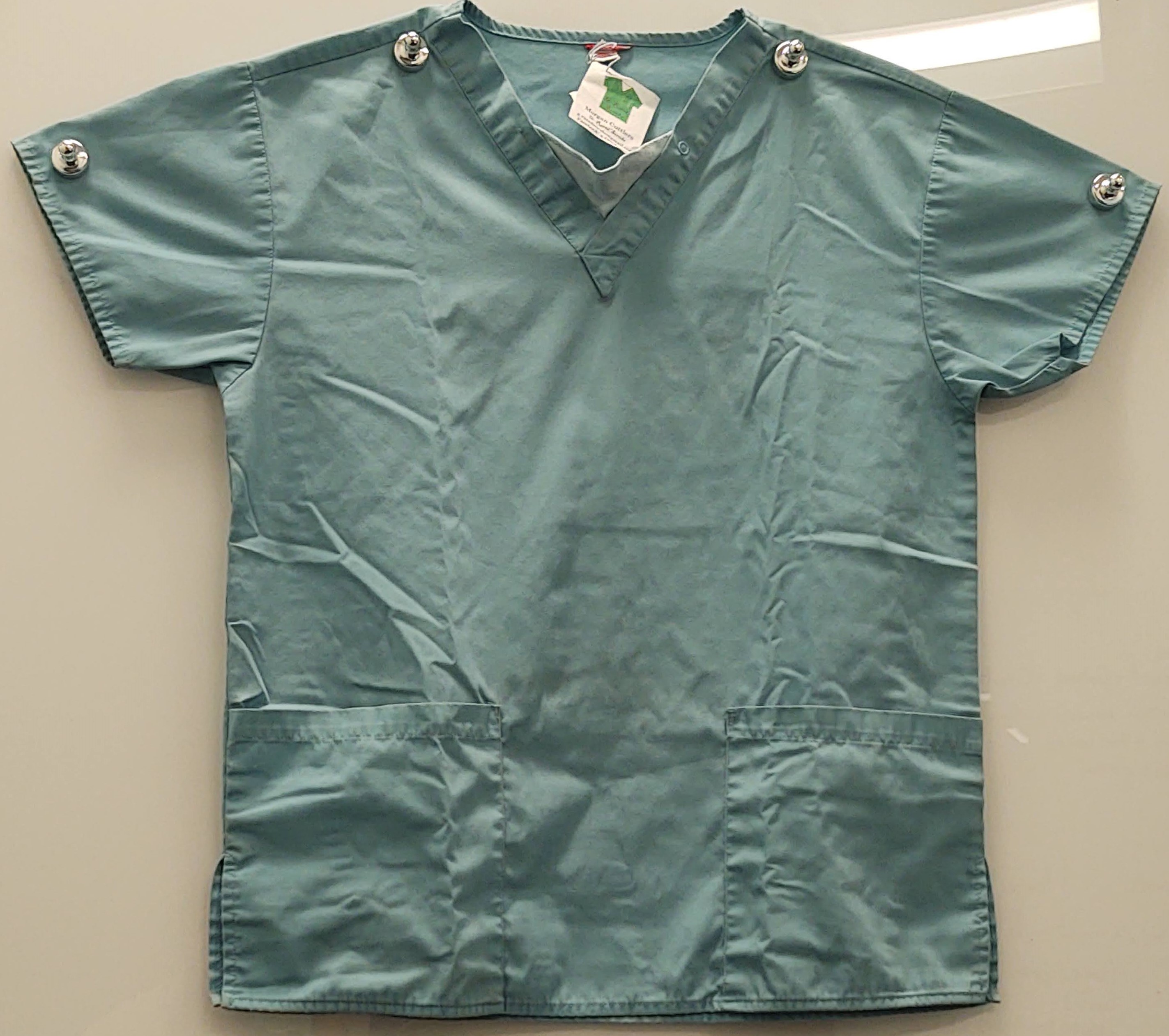 Grayish Turquoise Scrub Top